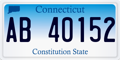 CT license plate AB40152