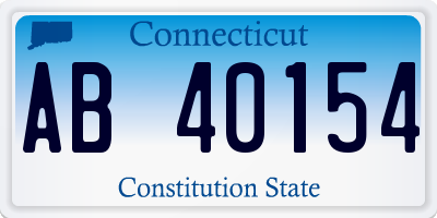 CT license plate AB40154