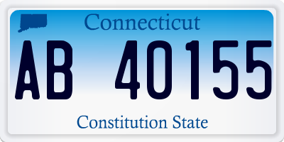 CT license plate AB40155