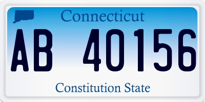 CT license plate AB40156