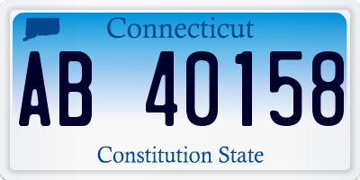 CT license plate AB40158