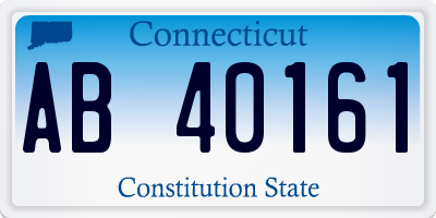 CT license plate AB40161