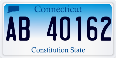 CT license plate AB40162