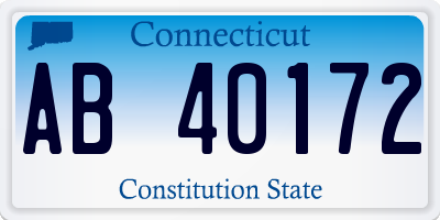 CT license plate AB40172