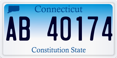 CT license plate AB40174