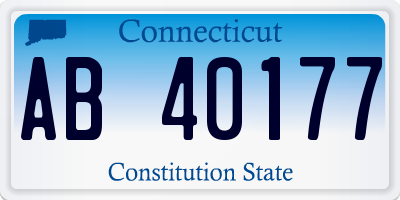 CT license plate AB40177