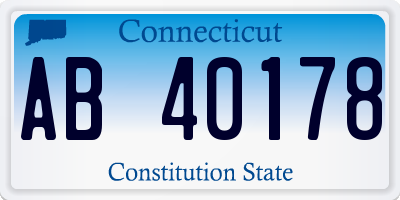 CT license plate AB40178