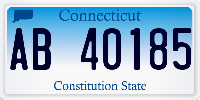 CT license plate AB40185