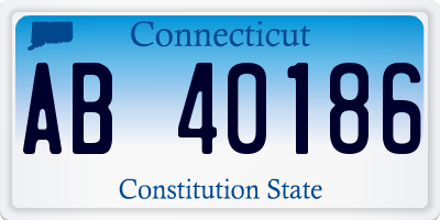 CT license plate AB40186