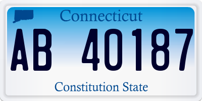 CT license plate AB40187