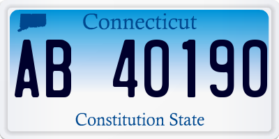 CT license plate AB40190