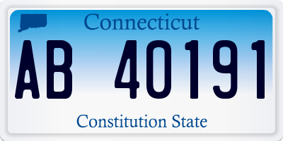 CT license plate AB40191