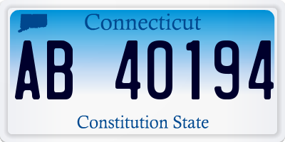 CT license plate AB40194