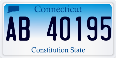 CT license plate AB40195