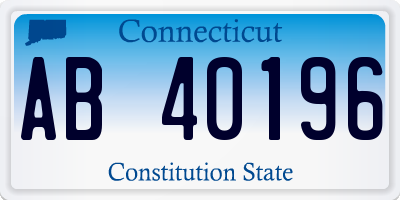 CT license plate AB40196