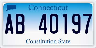 CT license plate AB40197