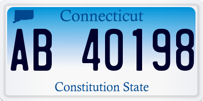 CT license plate AB40198