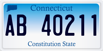 CT license plate AB40211