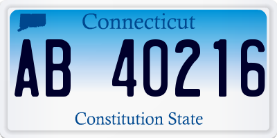 CT license plate AB40216