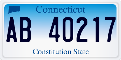 CT license plate AB40217