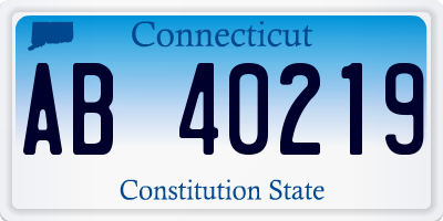 CT license plate AB40219