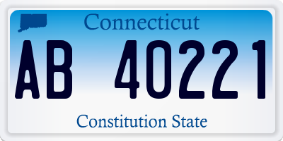 CT license plate AB40221