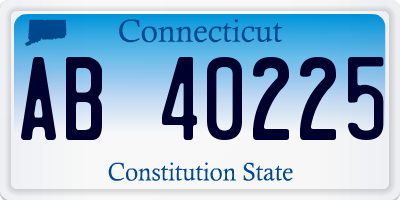 CT license plate AB40225