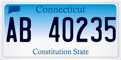 CT license plate AB40235