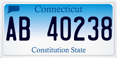 CT license plate AB40238