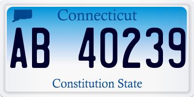 CT license plate AB40239