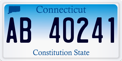 CT license plate AB40241