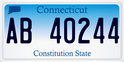 CT license plate AB40244