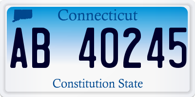 CT license plate AB40245