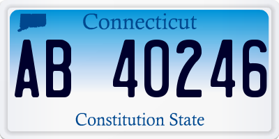 CT license plate AB40246