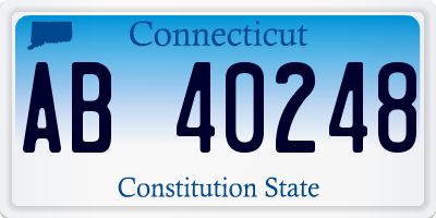 CT license plate AB40248