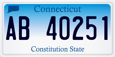 CT license plate AB40251