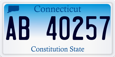 CT license plate AB40257