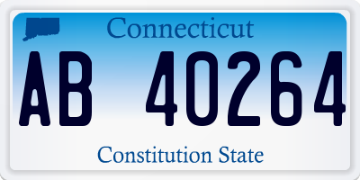 CT license plate AB40264