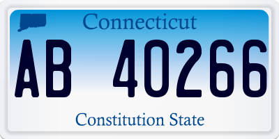 CT license plate AB40266