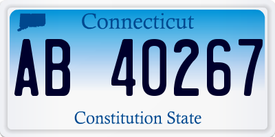 CT license plate AB40267