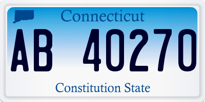 CT license plate AB40270