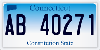 CT license plate AB40271