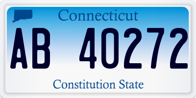 CT license plate AB40272