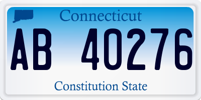 CT license plate AB40276