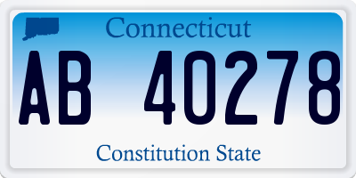 CT license plate AB40278