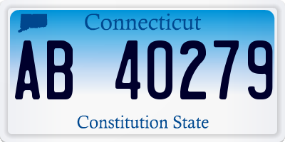 CT license plate AB40279