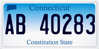 CT license plate AB40283