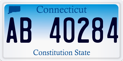 CT license plate AB40284