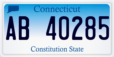 CT license plate AB40285