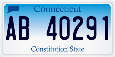 CT license plate AB40291